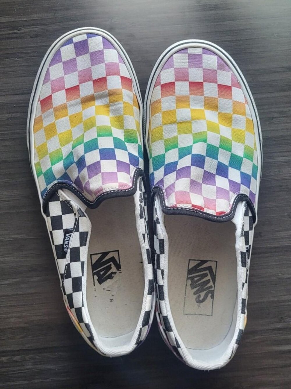 Vans Rainbow Checkered Sneakers